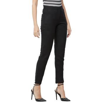 Black printed linen bottoms 2