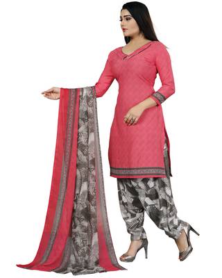 Pink Printed Crepe Salwar 4