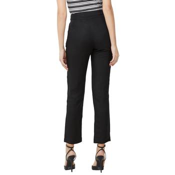 Black printed linen bottoms 4