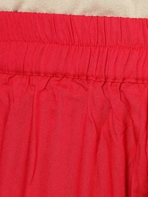 Red printed viscose bottoms 5