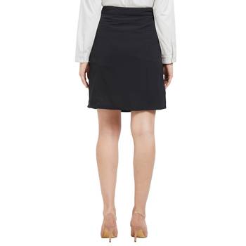 Black printed polyester skirts 3
