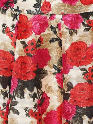Pink printed polyester skirts 5