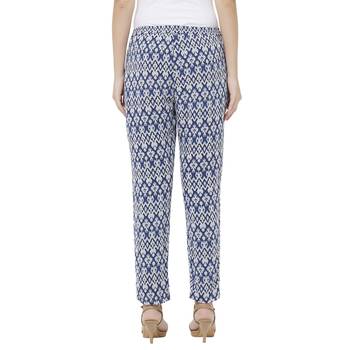 Blue printed polyester bottoms 2