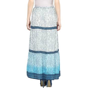 Blue printed polyester skirts 3