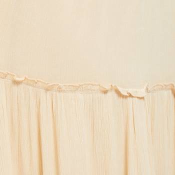 Beige printed viscose skirts 4