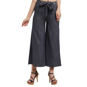 Grey printed viscose bottoms 1