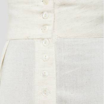 Beige printed viscose bottoms 5