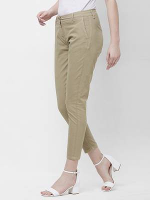 Beige printed cotton bottoms 4