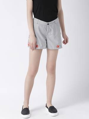 Grey printed polyester bottoms 1