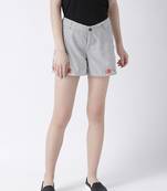 Grey printed polyester bottoms