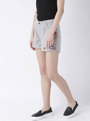 Grey printed polyester bottoms 4