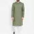 Green woven linen men-kurtas