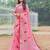 Pink Linen Cotton Embroidery Saree