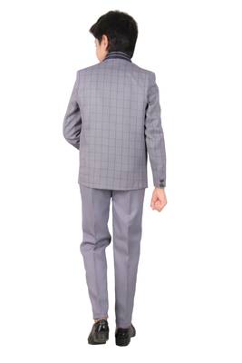 Blue plain polyester boys-suit 4