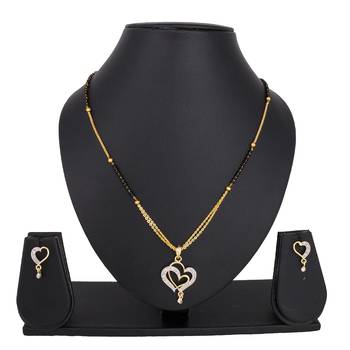 Gold diamond mangalsutra 1