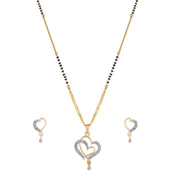 Gold diamond mangalsutra 2