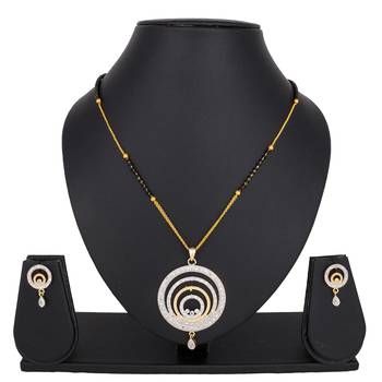 Gold diamond mangalsutra 1