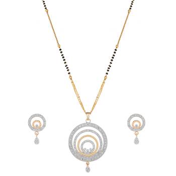Gold diamond mangalsutra 2