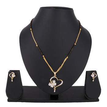 Gold diamond mangalsutra 1
