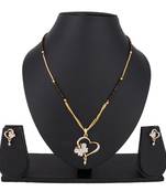 Gold diamond mangalsutra