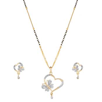 Gold diamond mangalsutra 2