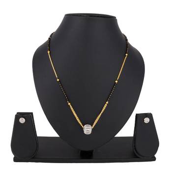 Gold diamond mangalsutra 1