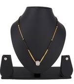 Gold diamond mangalsutra