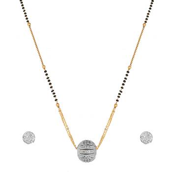 Gold diamond mangalsutra 2