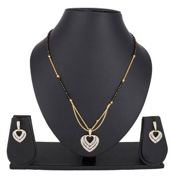 Gold diamond mangalsutra 1
