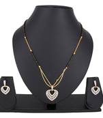 Gold diamond mangalsutra