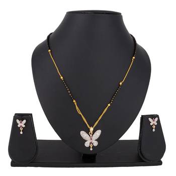 Gold diamond mangalsutra 1