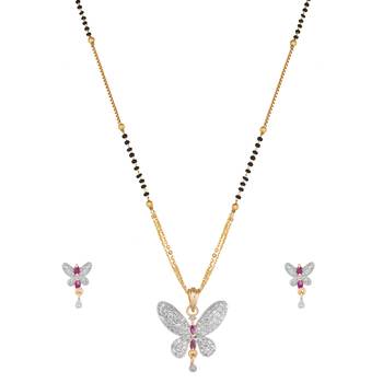 Gold diamond mangalsutra 2