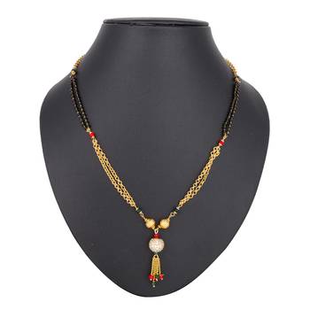 Gold diamond mangalsutra 1