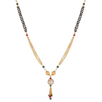 Gold diamond mangalsutra 2