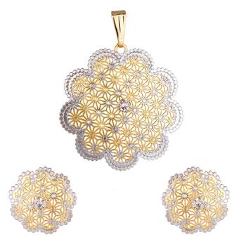 Gold emerald  necklace-sets 1