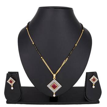 Red diamond mangalsutra 1