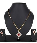 Red diamond mangalsutra