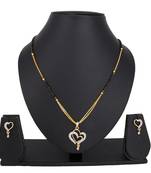 Gold diamond mangalsutra