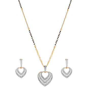 Gold diamond mangalsutra 2