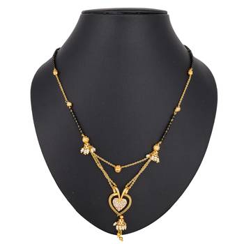 Gold diamond mangalsutra 1