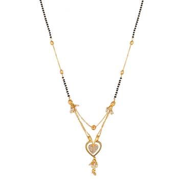 Gold diamond mangalsutra 2