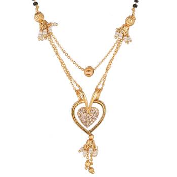 Gold diamond mangalsutra 3