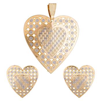 Gold emerald  necklace-sets 1