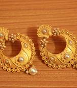 White Pearl Danglers-Drops