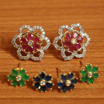 Multicolor Onyx Studs 1