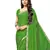 Green printed chiffon saree with blouse