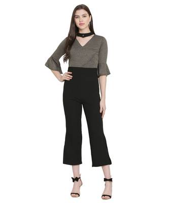 Black Color Lycra Fabric Jumsuit 1