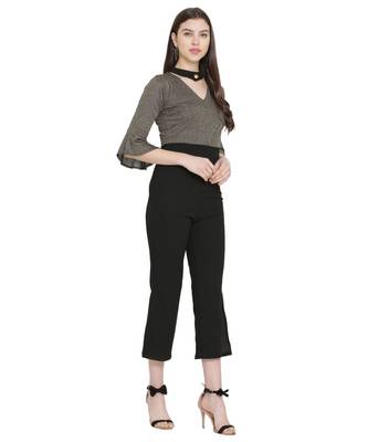 Black Color Lycra Fabric Jumsuit 2