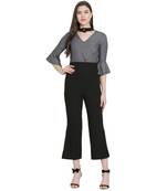 Navy Color Lycra Fabric Jumsuit