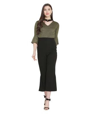 Olive Green Color Lycra Fabric Jumsuit 4